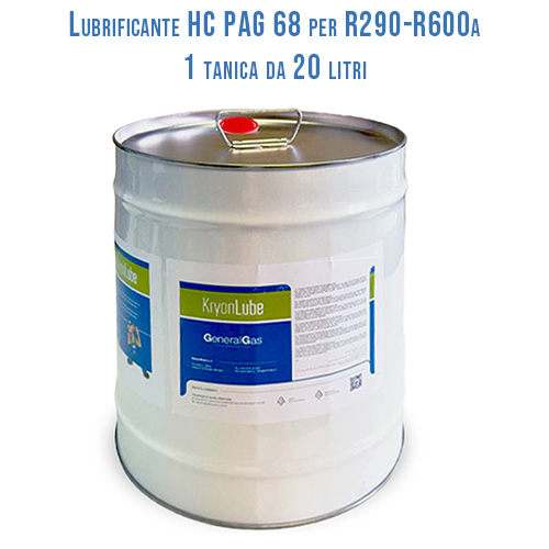 Lubrificante KryonLube HC PAG 68 - R290 e R600a - Tanica in metallo da 20 lt.