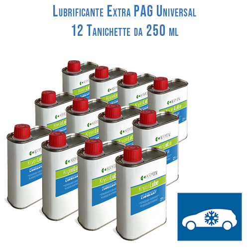 Lubrificante KryonLube EXTRA Universal PAG AUTO - 12 taniche in metallo da 250ml