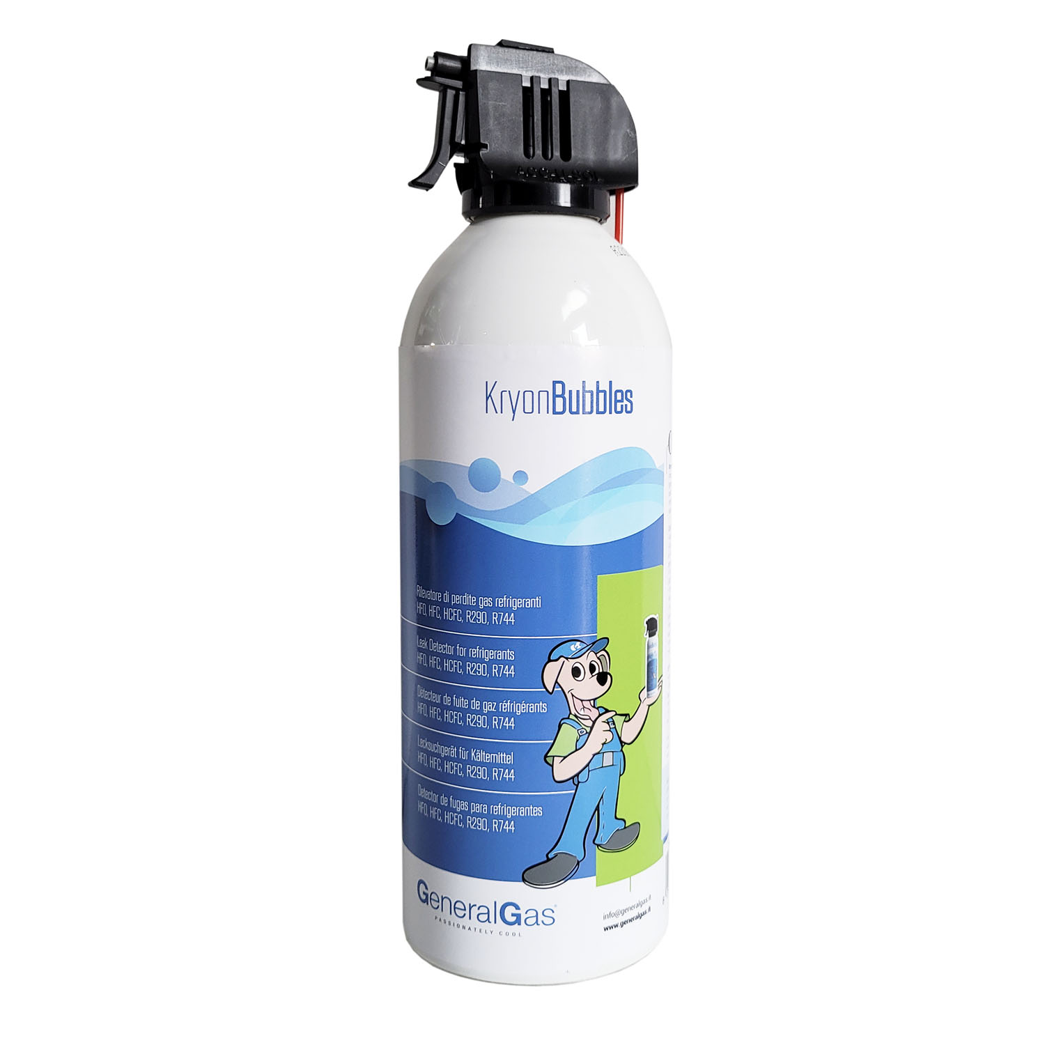 KryonBubbles - Cercafughe schiumogeno professionale non infiammabile per  gas refrigeranti HFO, HFC, R290, R744 - in bomboletta spray alluminio da  400